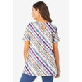 thumbnail image 2 of Roaman's Women's Plus Size Ultimate Swing Tee With Keyhole Back, 2 of 5