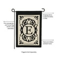 thumbnail image 3 of Evergreen Flag Cambridge Chic Letter E Monogram Applique Garden Flag - 12.5" Wide x 18" High, 3 of 5