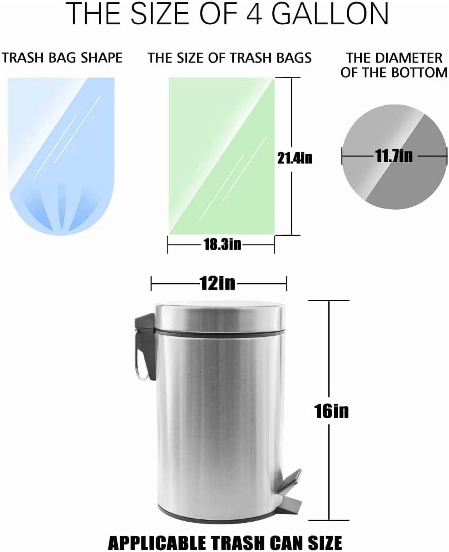 4 Gallon 330 Counts Colorful Small Trash Bags 3.8 Gal 4+ fit 15 liter Garbage by , Waste Basket, Bathroom Can Bin Liners, Plastic for home office kitchen, Multicolor