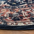 thumbnail image 3 of SAFAVIEH Charleston Zharko Floral Area Rug, Navy/Red, 4' x 4' Round, 3 of 10