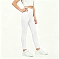 thumbnail image 2 of Resicozy Girls Athletic Leggings High Waist Stretch Casual pants, for Dance Gymnastics Yoga Running and Daily Wear 2-14 Years White 130, 2 of 4