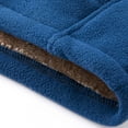 thumbnail image 5 of ZCFZJW Men's Polar Fleece Sherpa Lined Jacket Color Block Print Long Seeve Thick Warm Full Zip Up Jacket Soft Outwear Winter Coat with Zipper Pocket Blue XXL, 5 of 9