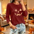 thumbnail image 4 of gbyLJF Women's Plus Size Basic T-Shirt Casual Loose Fit Crewneck Tops Autumn Festival Tee Party & Daily Holiday Wear, 4 of 7