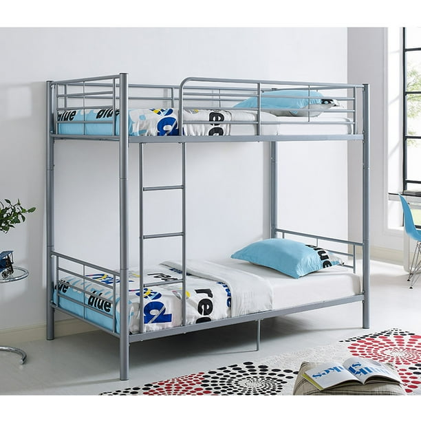 Futons and sofa beds are also ideal for small rooms, particularly if the bed needs to stored away for extra space. premium twin over twin silver metal bunk bed by manor park