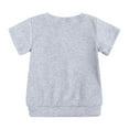 thumbnail image 5 of Odeerbi Infant Girls 2 Piece Outfits Cotton T-shirt Bloomers Set Summer Clothes Solid Color Threaded Round Neck Short Sleeve Shorts Two-Piece Set Gray, 5 of 8