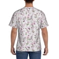 thumbnail image 3 of Vsdgher Orchids Flowers Print Men's Dry Fit Mesh Athletic Shirts Moisture Wicking Tennis T-Shirt Tops, 3 of 9