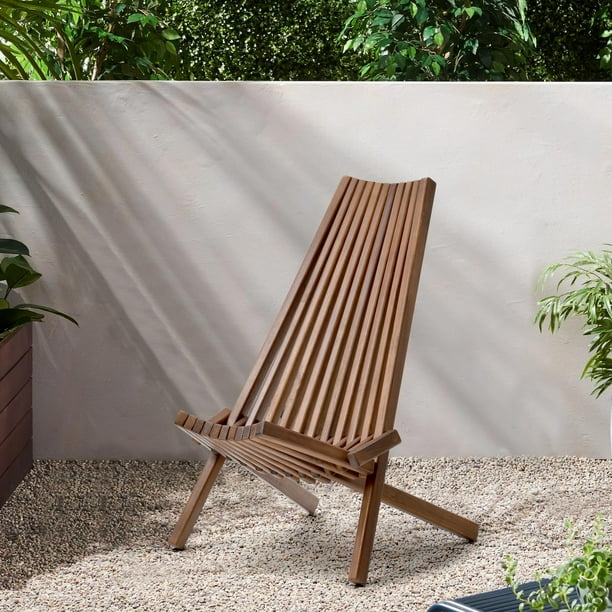 Zimtown Sillas Adirondack Reclinables de Madera Banco para Exteriores, Asiento de Jardín para Patio, Silla Portátil de Madera