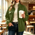 thumbnail image 2 of Tqcoqu Stand Collar Zip Up Jacket for Women, Long Sleeve Loose Casual Sweatshirt Cardigan with Patch Pocket, 2026 Fall Trendy Outfit, 2 of 9
