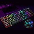 thumbnail image 4 of T-WOLF T-WOLF T20 Rainbow Backlit Gaming Keyboard with Spill-Resistant Design, 104 Keys, Ergonomic Layout, Compatible with Windows & Mac, Durable Frame, 7-Color LED, Dedicated Media Keys, 1.35m Cable, 4 of 5