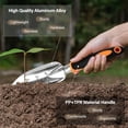 thumbnail image 4 of Juego de herramientas de jardín de 8 piezas, herramientas de aleación de aluminio ligeras y resistentes con mango ergonómico antideslizante, bolsa de almacenamiento, 4 of 5