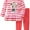 Pink, variant on Disney Little Girls' Minnie Mouse 2 Piece Stripe Fleece Set, Pink, 5