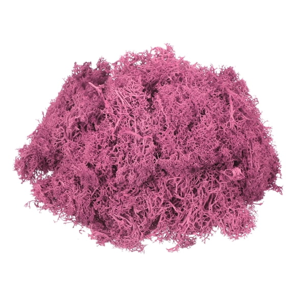 3oz Preserved Reindeer Moss, Rose Pink Decorative Artificial Fake Moss for Potted Plants Indoor Crafts Lichen