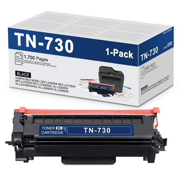 TN730 Toner Cartridge Compatible for Brother TN-730 MFC-L2750DW Printer Black 1 Pack