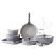 thumbnail image 1 of Set de utensilios de cocina SENSARTE, ollas y sartenes de cerámica, 17 piezas, color gris, 1 of 7