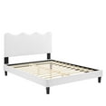 thumbnail image 4 of Modway Current Modern Performance Velvet Full Platform Bed in White, 4 of 10