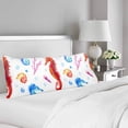 thumbnail image 2 of ABPHOTO Seahorse Shell Starfish Coral Bubbles Seamless Pattern Body Pillow Covers Case Protector 20x60 inch, 2 of 2