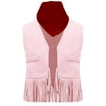 thumbnail image 7 of Aislor Baby Boys Sleeveless Suede Tassels Cowboy Vest with Bandanna for Cosplay Party Wear Pink 6-12M, 7 of 7