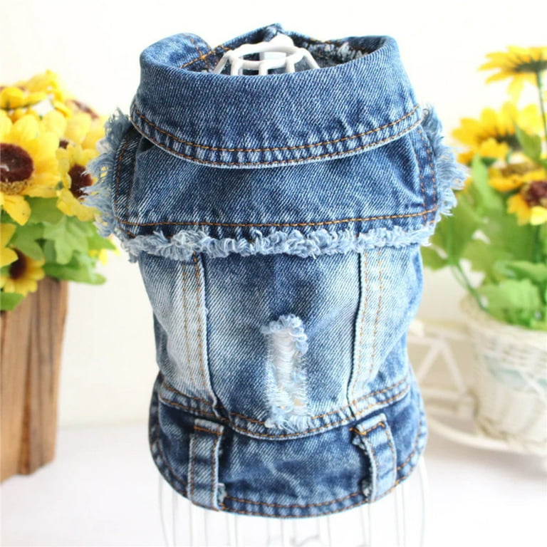 Denim top cat vest