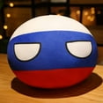 thumbnail image 3 of 10-40cm Kawaii Countryball Plush Toy Stuffed Polandball UN USA USSR FRANCE RUSSIA UK JAPAN EU CANANDA ITA RU Sofa Pillow Pendant, 3 of 5