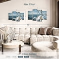 thumbnail image 3 of Elephant Stock Sailboat Adventure Wall Art - Horizontal Multi Panel Canvas - Living Room Wall Decor - Transportation Multi Panel - Blue And Beige Decor - 36" x 22", 3 of 4