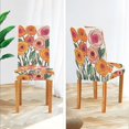 thumbnail image 3 of Yayeee 2 Pack Dining Chair Covers Stretch Parson Chairs Slipcovers Seat Protector, Hand Drawn Floral, 3 of 6