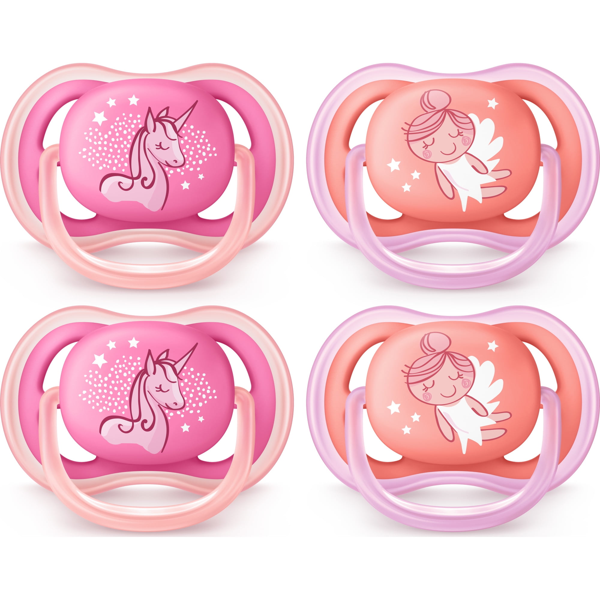 Philips Avent Ultra Air Pacifier, 618 months, contemporary decos, pink