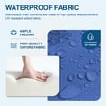 thumbnail image 5 of Adirondack Chair Cushion Thin Waterproof Anti-Slip with Straps, Weather-Resistant Indoor Outdoor Patio Seat Pad, Blue,1PCS, 5 of 7
