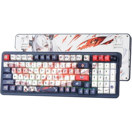 Redragon K686 PRO SE 98 Keys Wireless Gasket RGB Gaming Keyboard, 3-Mode Anime Mechanical Keyboard w/Hot-Swap Socket