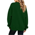 thumbnail image 6 of LOINRODI Girls Solid Crew Neck Sweatshirt Soft Long Sleeve Loose Pocket Fall Casual Kids Pullover Army Green 5T, 6 of 6