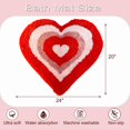 thumbnail image 2 of Alfombra de baño YRXRUS para el Día de San Valentín en forma de corazón, color rojo, 53 x 61 cm, 2 of 8