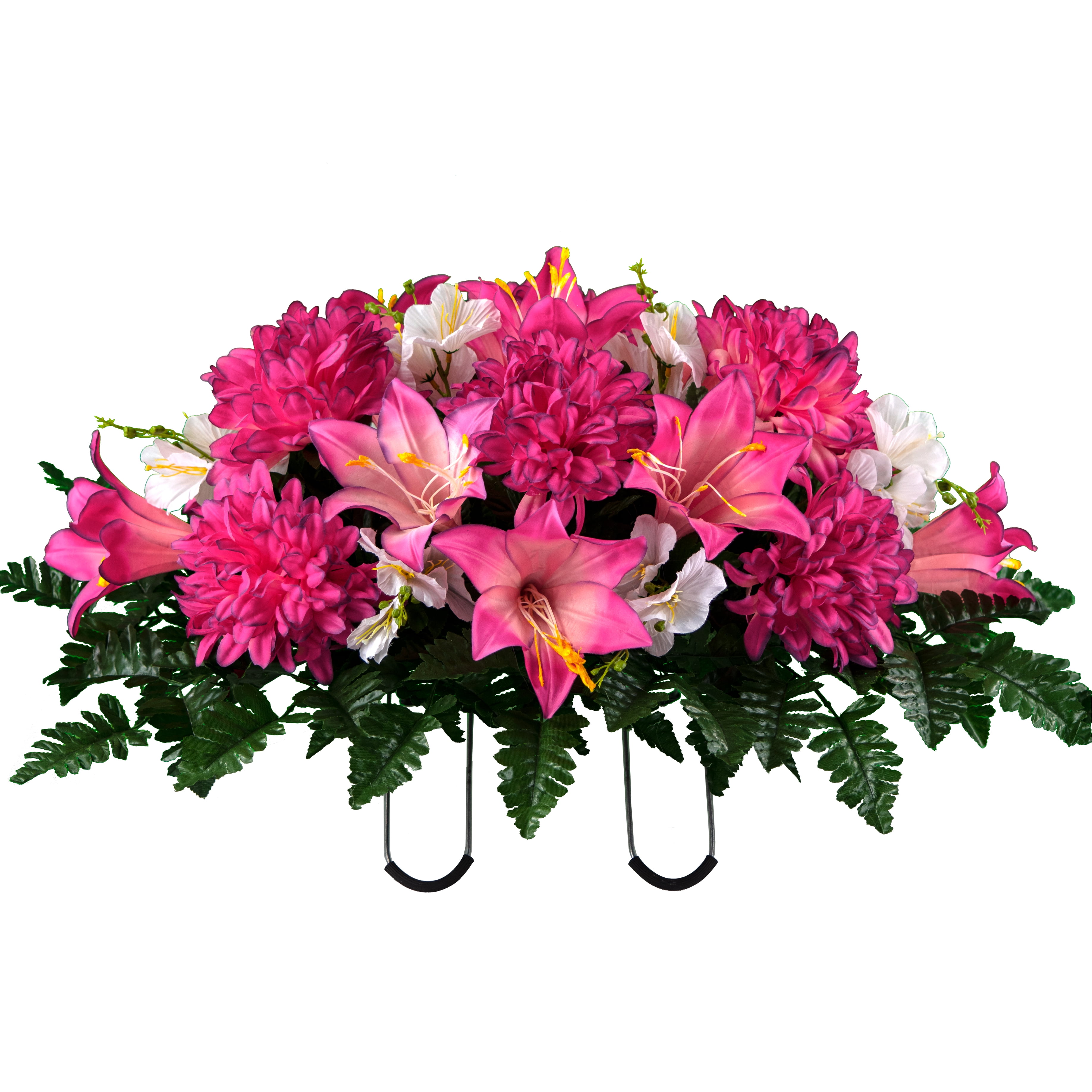 Sympathy Silks Indoor and Outdoor 15" Artificial Polyester Blend Dahlia