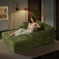 thumbnail image 2 of Kithkasa 67" Chaise Lounge Chair Indoor,Modern Corduroy Upholstered Boneless Sofa Bed with Soft Pillows and Deep Seat,Oversized Cloud Couches for Living Room, Bedroom, No Assembly, Green, 2 of 9