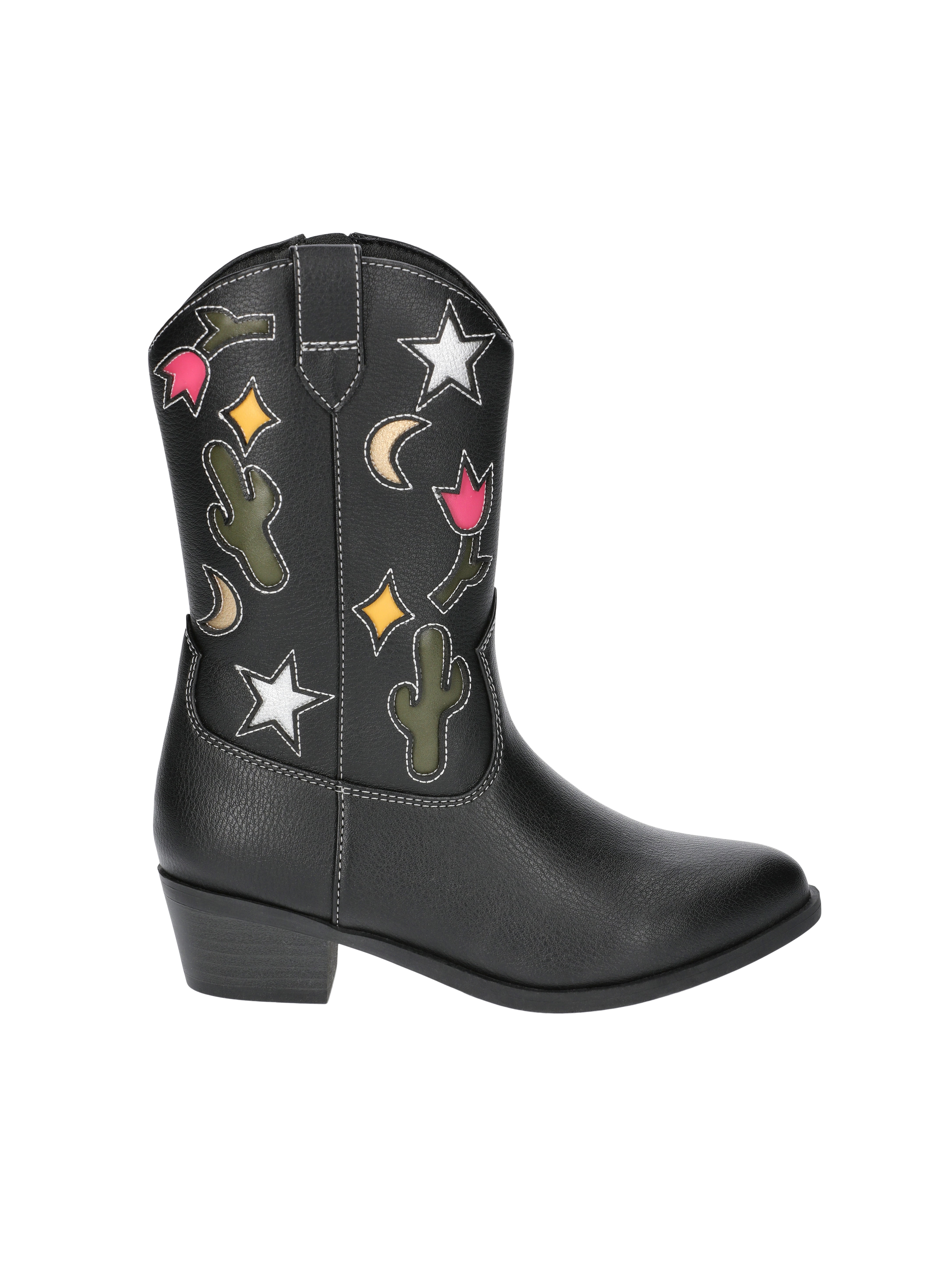 Wonder Nation Little and Big Girls Star & Moon Western Cowgirl Boots