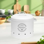 Yoloke Vegetable Storage Barrel Kitchen Garlic Container Potato Jar Garlic Storage Pot Garlic Holder Home Ginger Keeper Potato Onion Garlic Storage Canister Ginger Storage Jar for Home