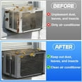 thumbnail image 3 of Chamoist Full Mesh Central Air Conditioner Cover, Mesh Window Air Conditioner Cover Outdoor, Support Window AC Unit Work Use for Outside Insulation Black Dust-Proof Waterproof Outdoor Protection, 3 of 6