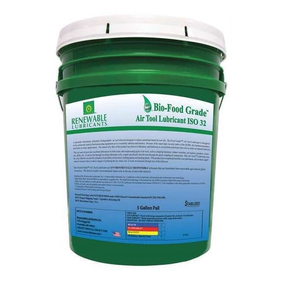 Renewable Lubricants Biodegradable Food Grade Lubricant, 5 gal. 87464