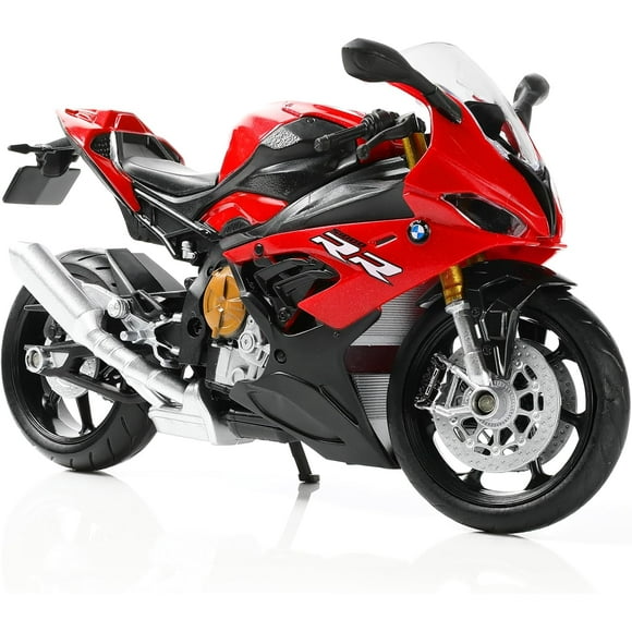 Nuotie BMW S1000RR 1:12 Motorcycle Model Toy for Metal Die-cast with Plastic Motorcycle Model No Assembly Required Mini Finished Moto Gift for Adult(Red)