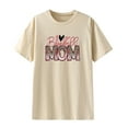 thumbnail image 4 of EQWLJWE Hauts d'Été pour Femmes Hauts pour Femmes en Liquidation Chemises d'Été Aguichant pour Femmes Col Rond Manches Courtes Hauts Imprimés Blouse Régulière, 4 of 5
