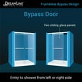 thumbnail image 4 of DreamLine Encore 32 in. D x 48 in. W x 78 3/4 in. H Bypass Shower Door in Chrome and Center Drain Biscuit Base Kit, 4 of 18