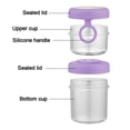 thumbnail image 4 of Reusable Plastic Oatmeal Containers with Leakproof Lids and Ring Handles, 2-Pack, 18.3x10x10 cm, Stackable Breakfast Cups for Cereal, Yogurt, Snack Storage, Assorted Colors, 4 of 7