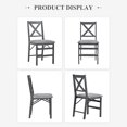 thumbnail image 3 of AFO Foldable Solid Wood Cross-Back Dining Chairs Set of 2, Dark Grey, 3 of 15