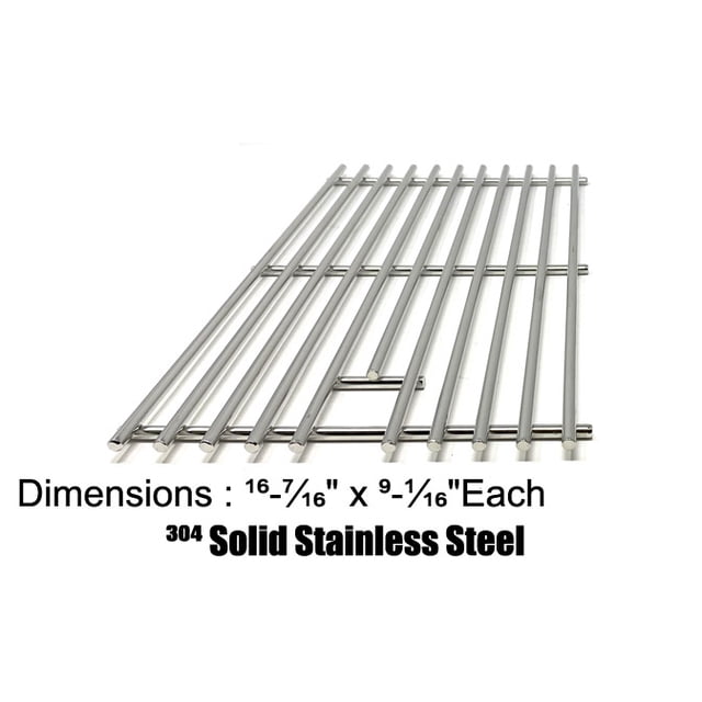 Replacement Stainless Cooking Grid For CHAR-GRILLER 2001, REAT OUTDOORS GP400 (Pinnacle), JENN-AIR JA460, LOWES JA460 Gas Model