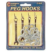 Convenience Concepts SC-57 6 Count 1.5 in. J Pegboard Hooks