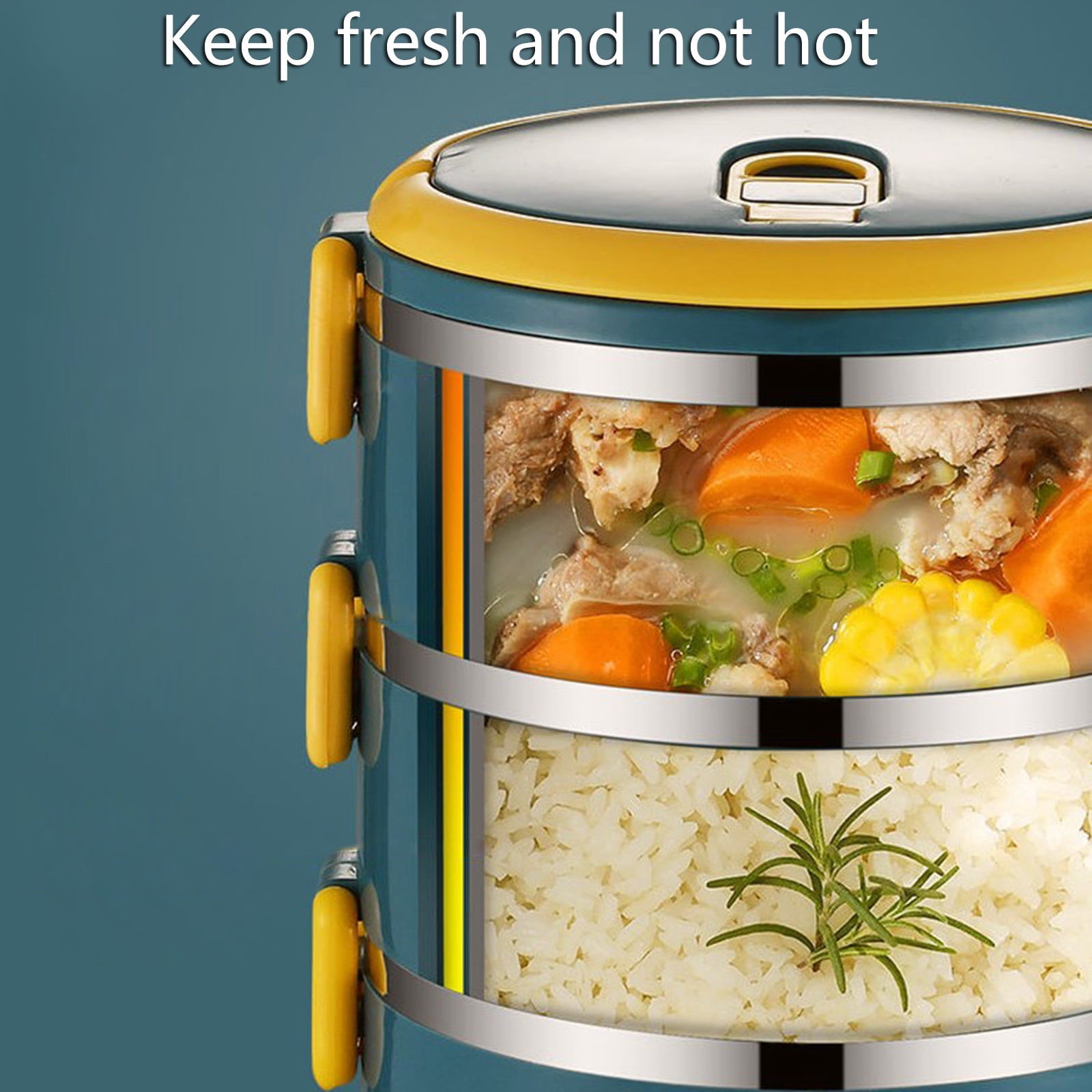WINDLAND Multi-tiers Anti Rust Bento Boxes Odor Free for Creative Lunch Jar Heat Resistan