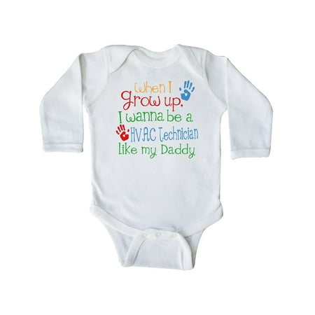 

Inktastic Hvac Technician like Daddy Gift Baby Boy or Baby Girl Long Sleeve Bodysuit