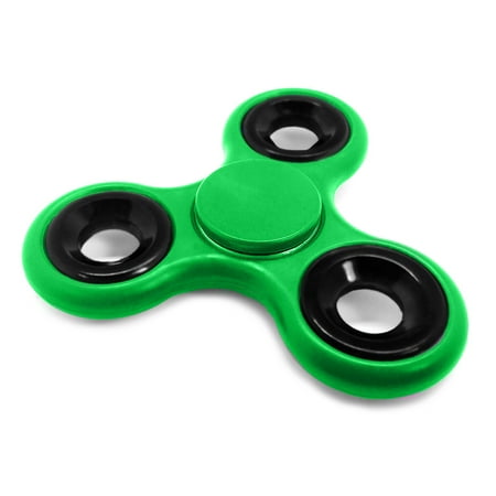 a green fidget spinner