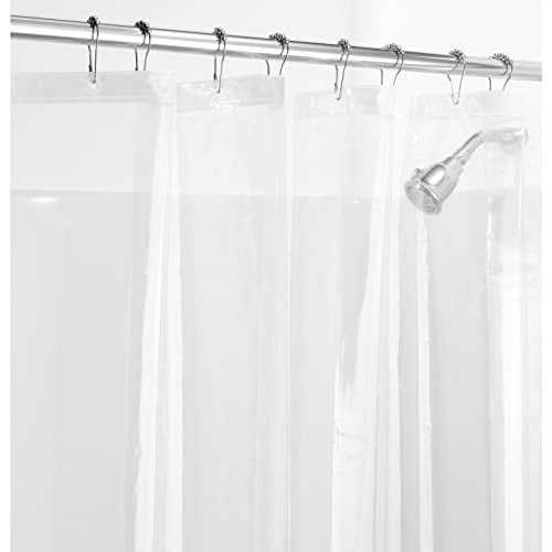 mDesign Plastic, Mold/Mildew Resistant, PEVA Shower Curtain Liner for