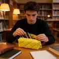thumbnail image 5 of Summer Saving!Back_to_School Supplies Under $5 dollars!Special Pencil Case Pouch, High-valueCandy-colored Pencil Case SoftStationery Storage Bag Large Zipper Cosmetics Storage Bag, Yellow, 5 of 7