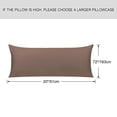 thumbnail image 3 of PiccoCasa 2Pcs Zippered Pillow Cases Breathable Egyptian Cotton, Jumbo Coffee Color, 3 of 7