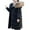 Black, variant on Spazoro Kids Girls Outwear Jackets, Cute Cotton Hooded Winter Warm Coats for Girls Black Size 10 T